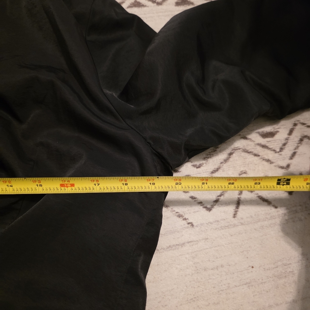 Eileen Fisher Black Hooded Trench Coat Size M - Picture 6 of 11